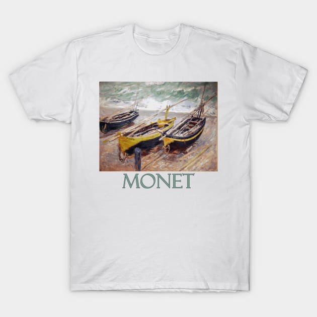 Three Fishing Boats by Claude Monet T-Shirt by Naves